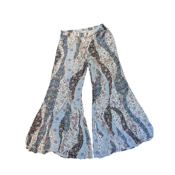 Illa Illa Pants - Illa Illa Boho Floral Wide Lef Flare Pants